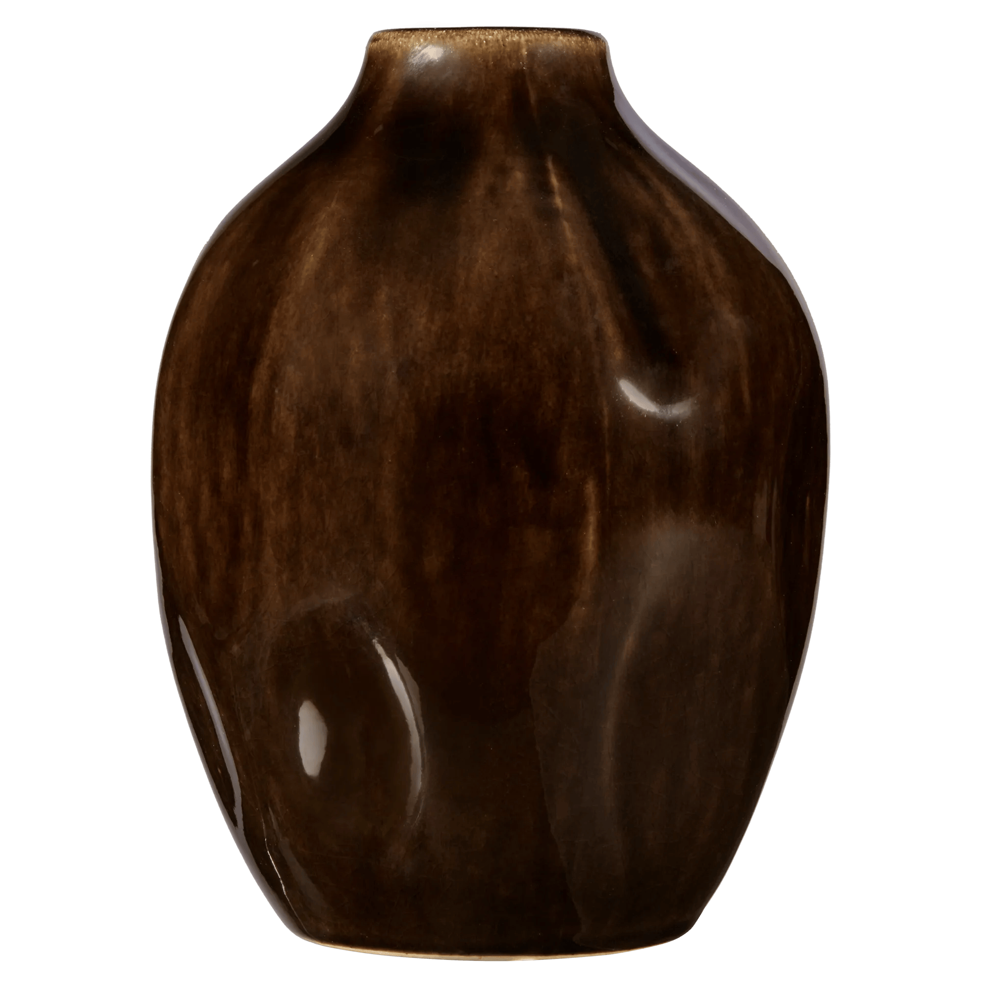 Mahogany Ceramic Table Vase
