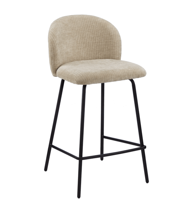 Fabric and Metal Barstool