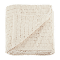 Off White Eliza Knit Throw in Off white