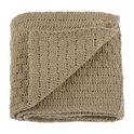 Taupe Eliza Knit Throw in Off white