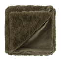 Khaki Tegan Faux Fur Throw