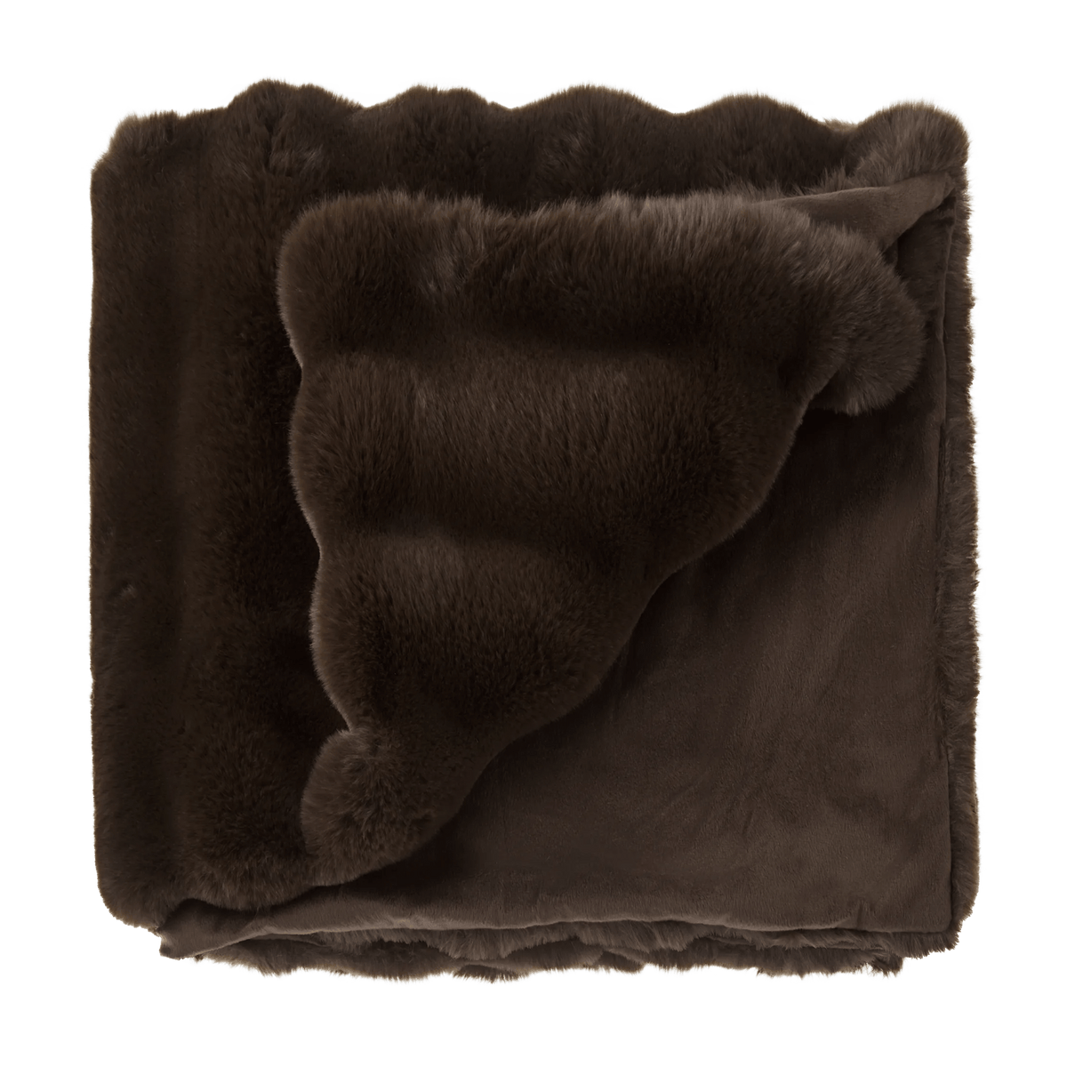 Dark Brown Lexie Faux Fur Throw
