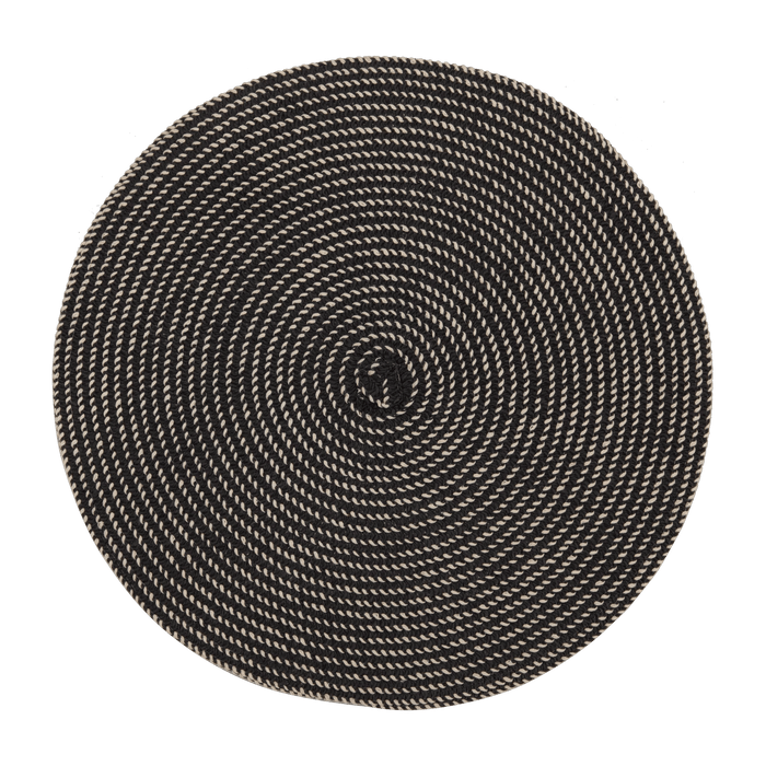 Ensemble de 2 napperons ronds noir
