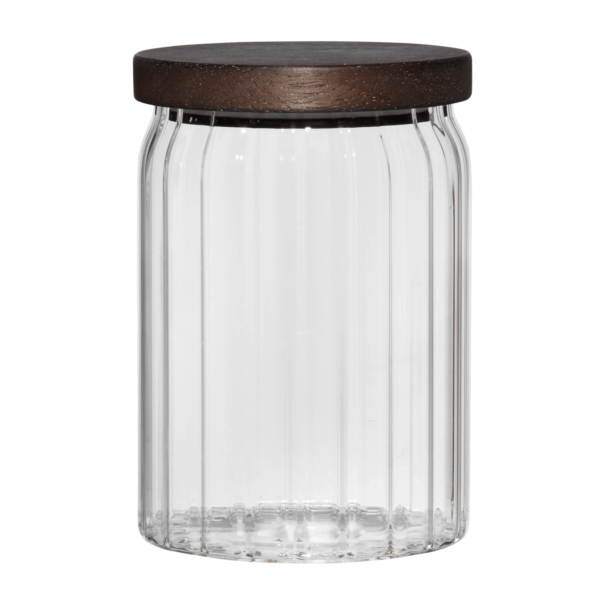 Glass Container with Wood Lid