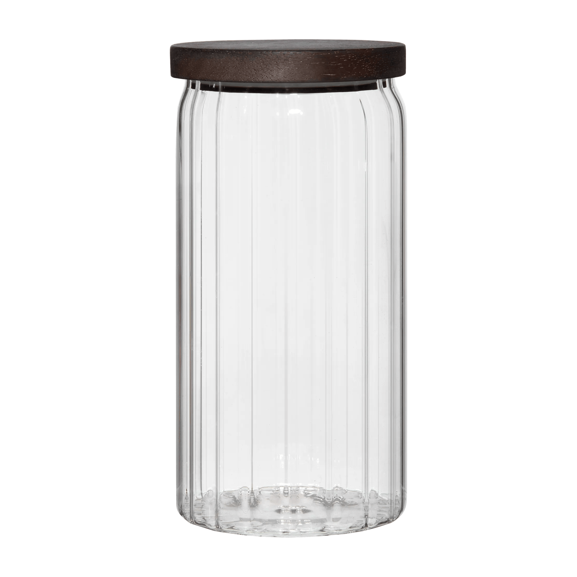 Glass Container with Wood Lid