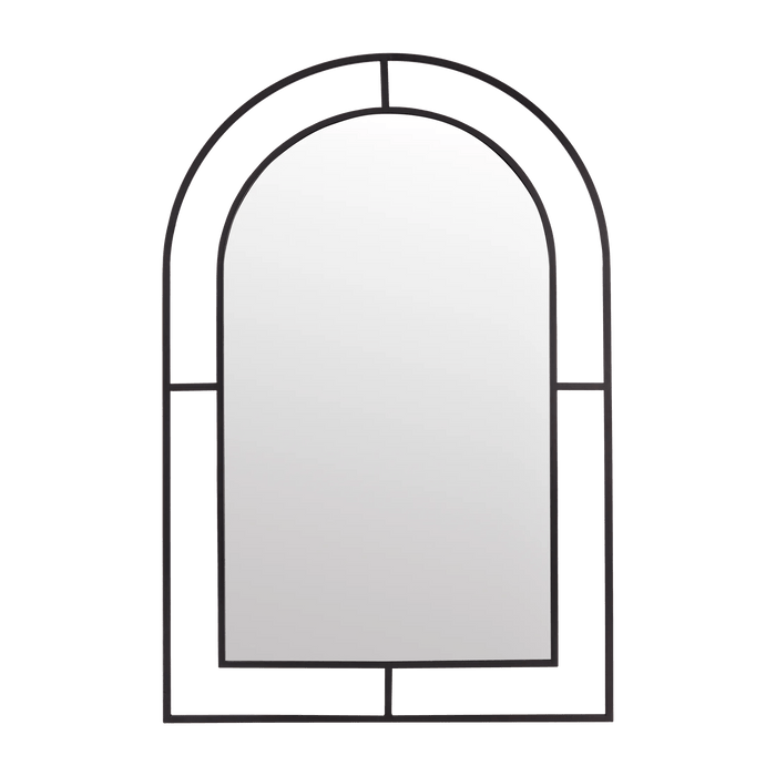 Knox Arched Mirror Black Metal Frame