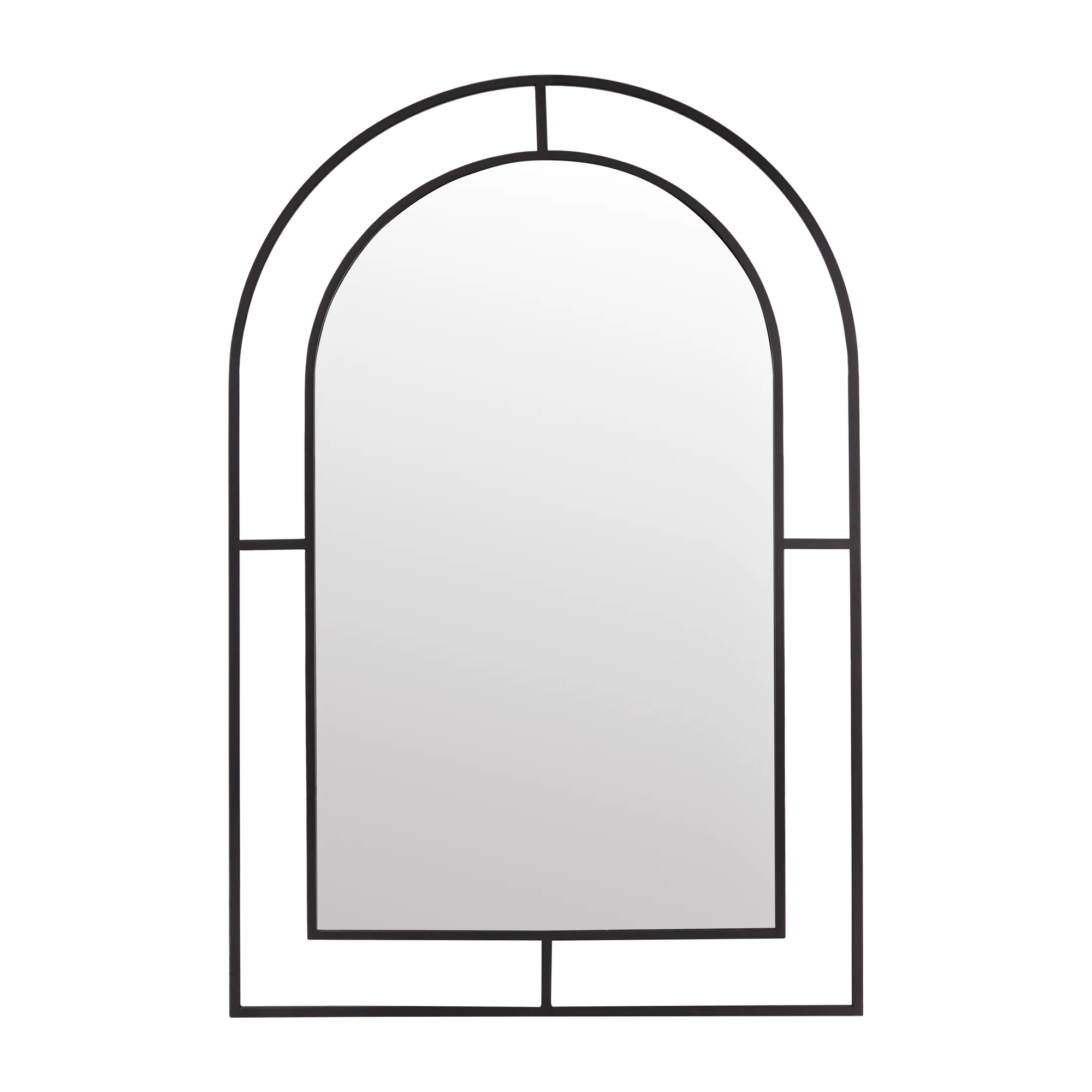 Knox Arched Mirror Black Metal Frame