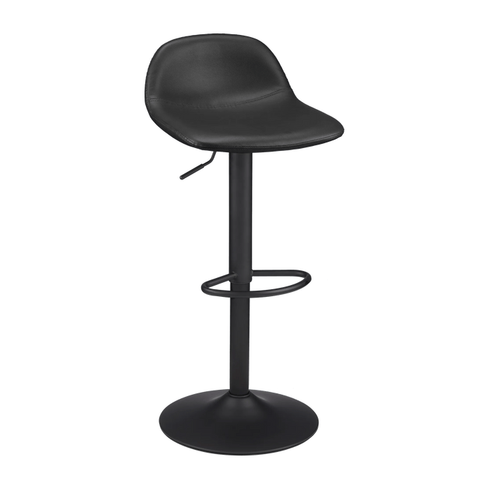 Adjustable Barstool in Faux Leather and Metal