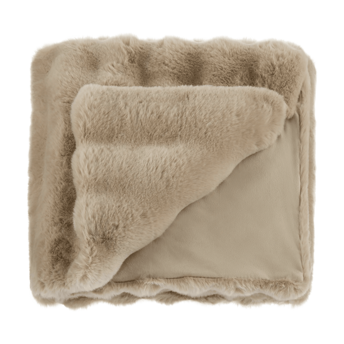 Light Brown Lexie Faux Fur Throw