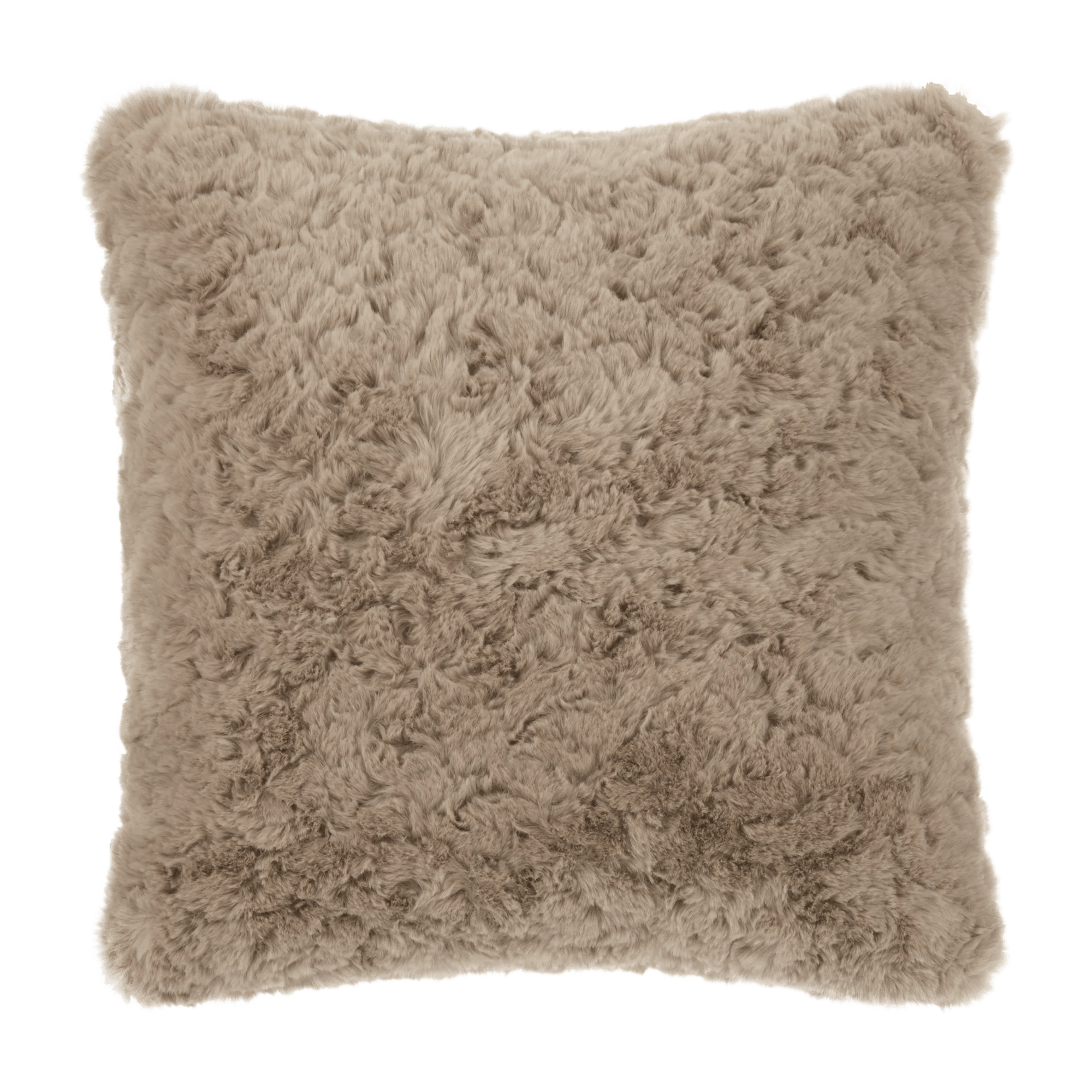 Taupe Tegan Faux Fur Decorative Cushion