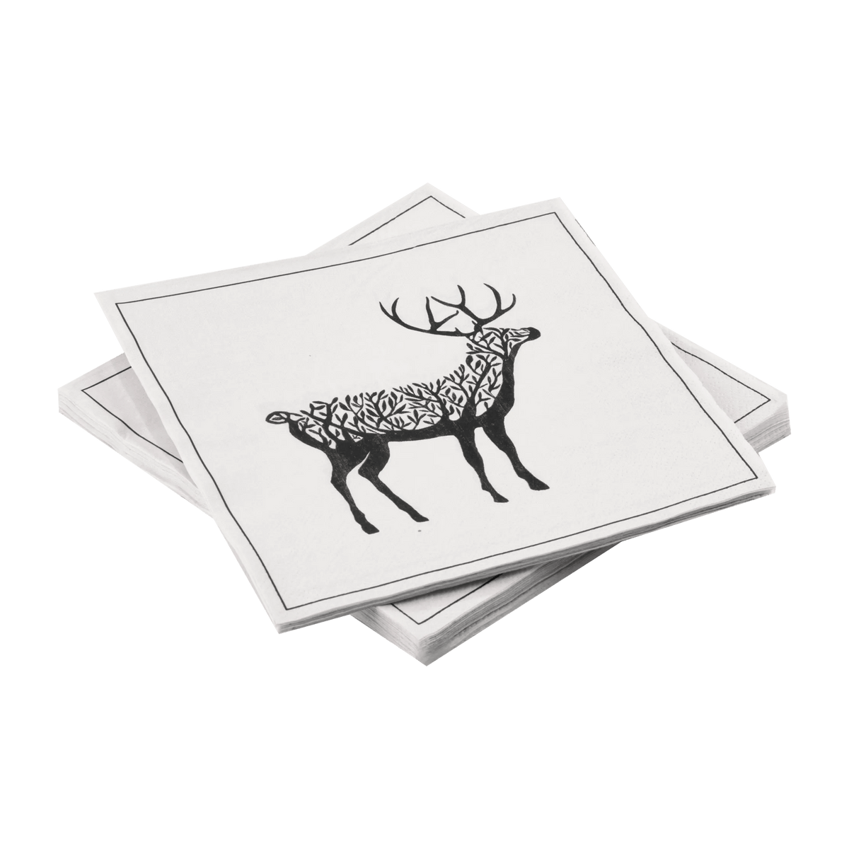 Ensemble de 20 serviettes cerf