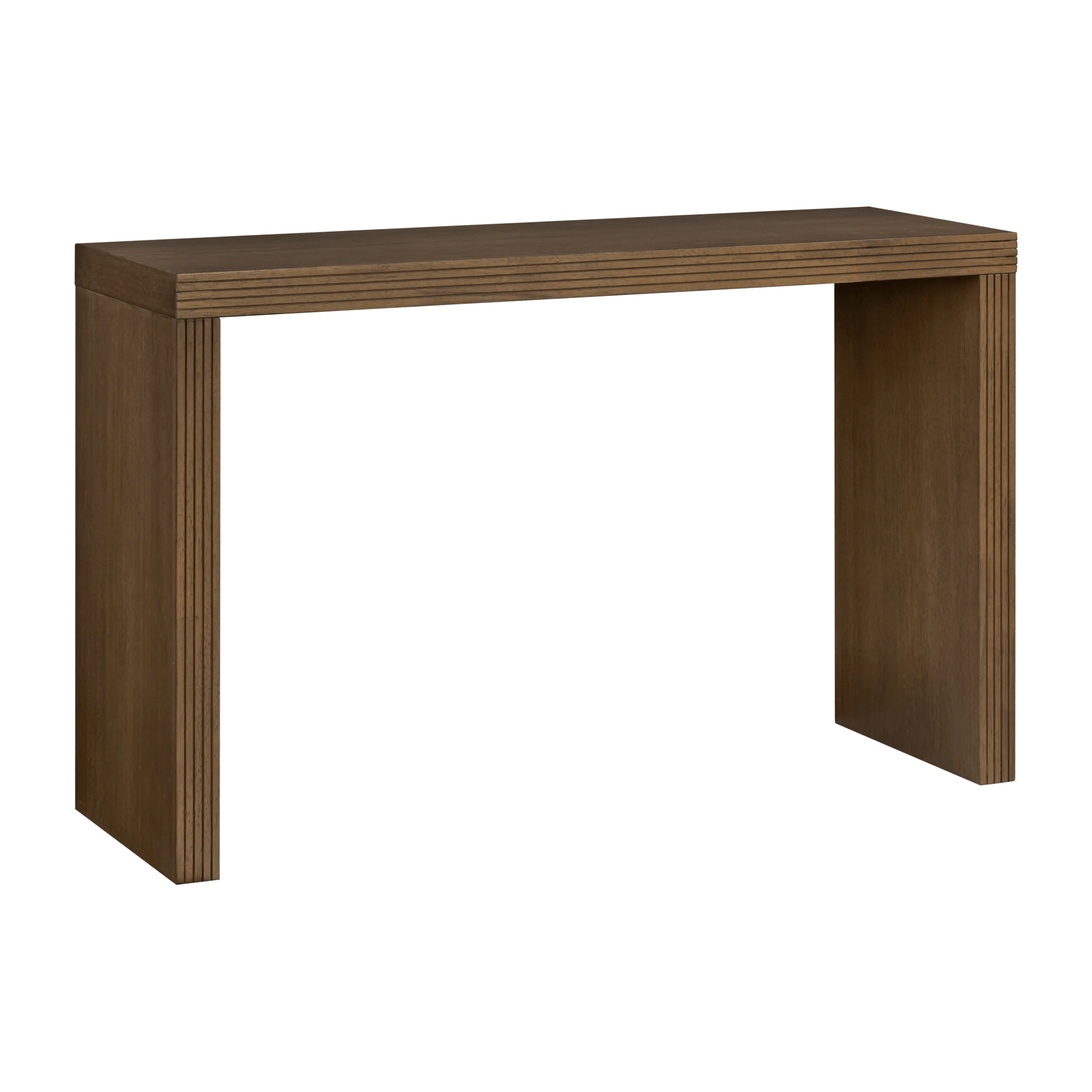 Table console en placage de bois