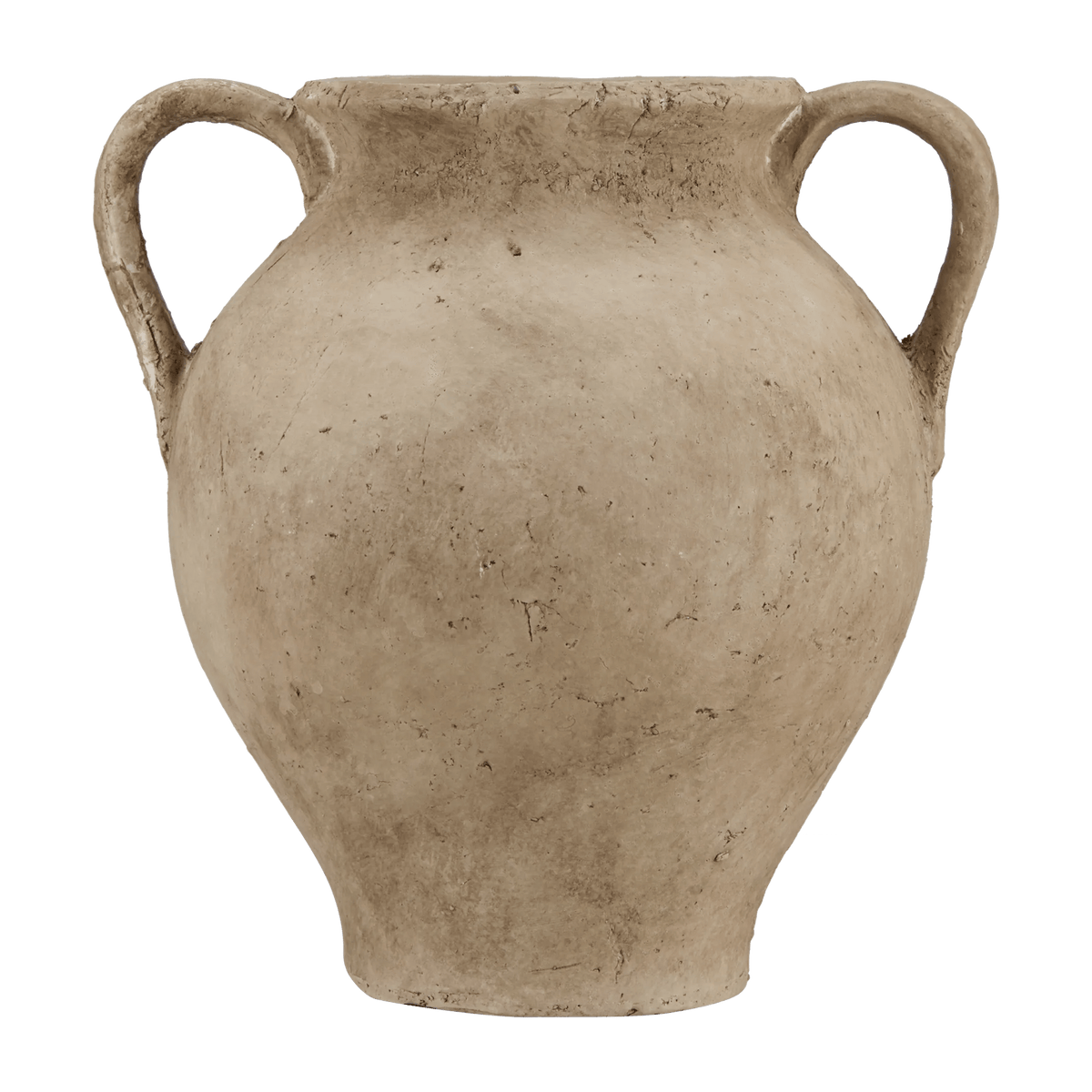 Brown Ceramic Table Vase with a Handles