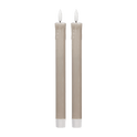 Beige Flameless Taper candles set of 2