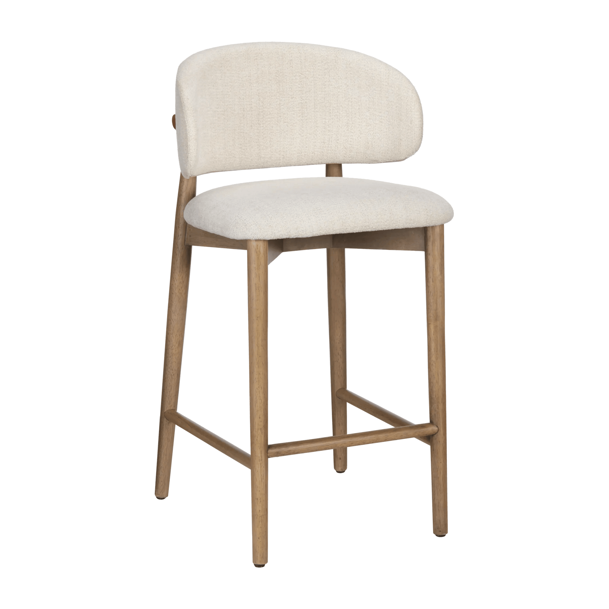 Tabouret de bar en tissu et bois