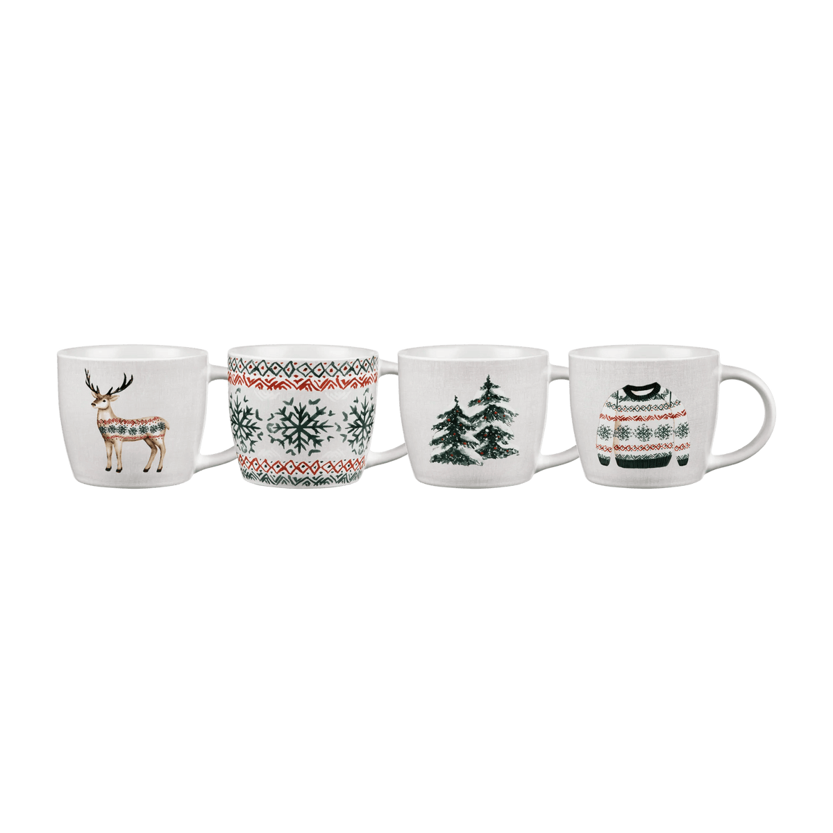 Ensemble de 4 tasses des fêtes