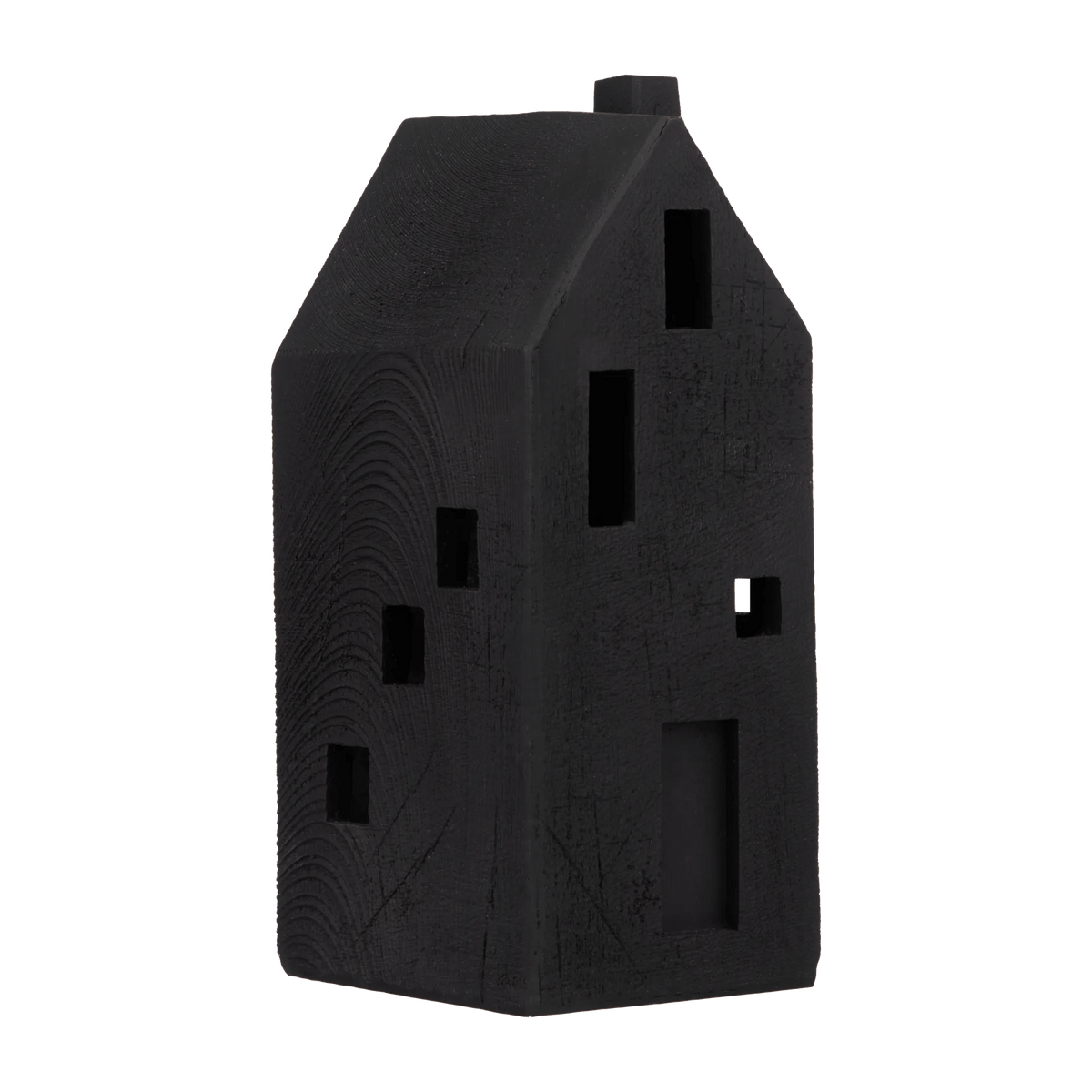 Maison décorative en bois noire
