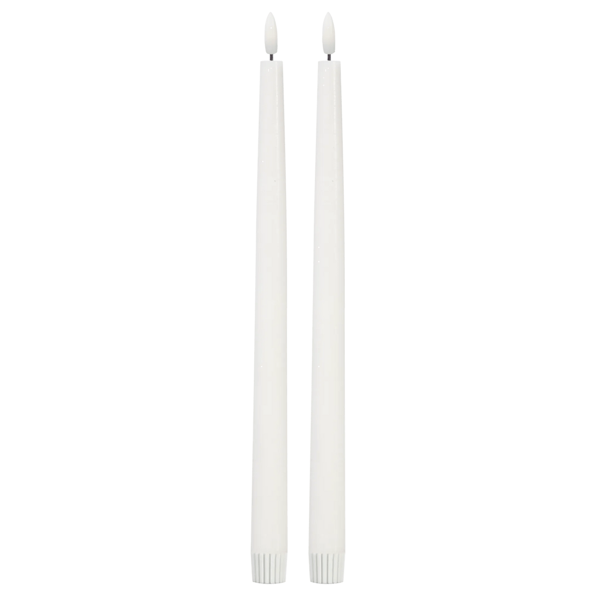 Set of 2 Tall Flameless Taper Candles