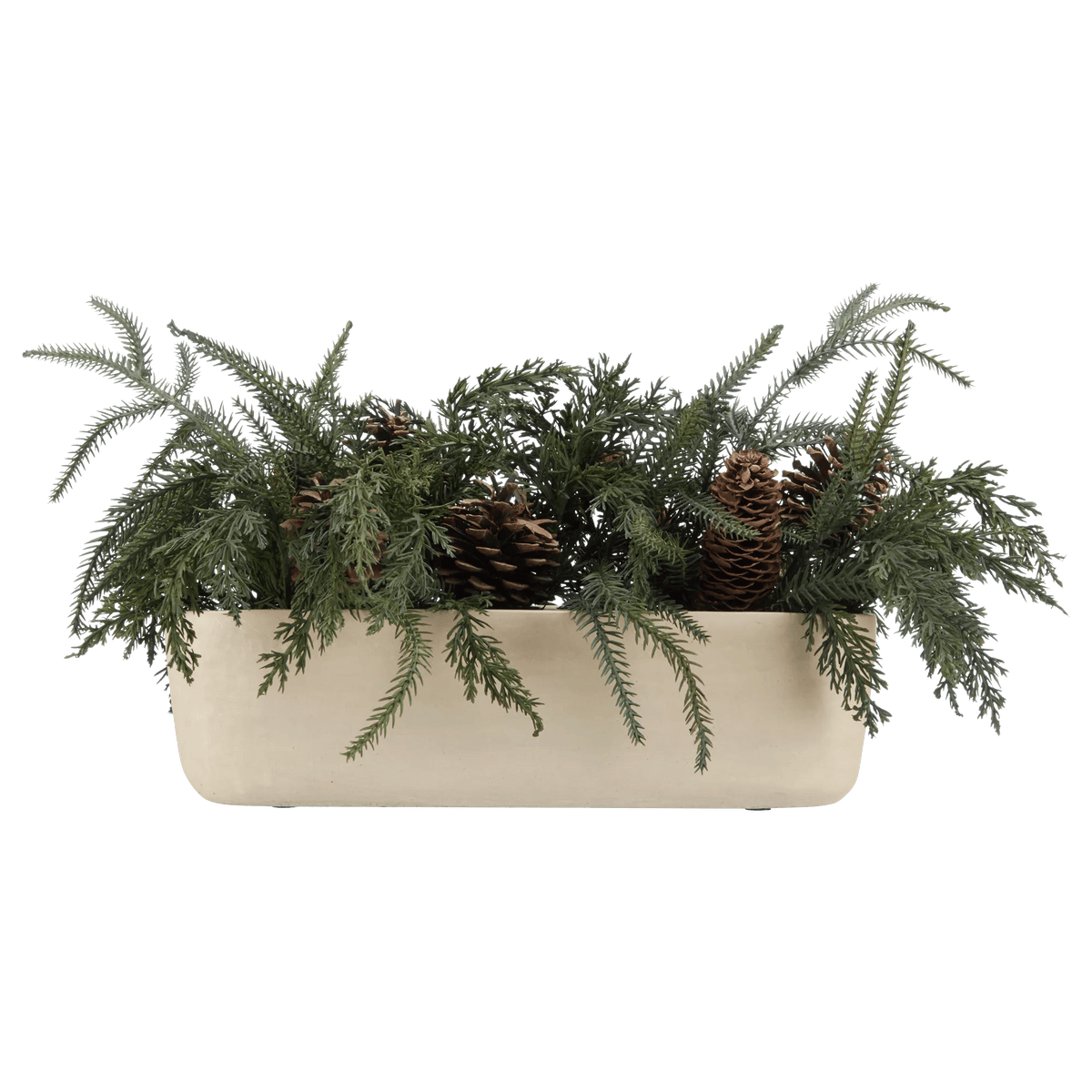 Mélange de verdure artificielle de Noël en pot