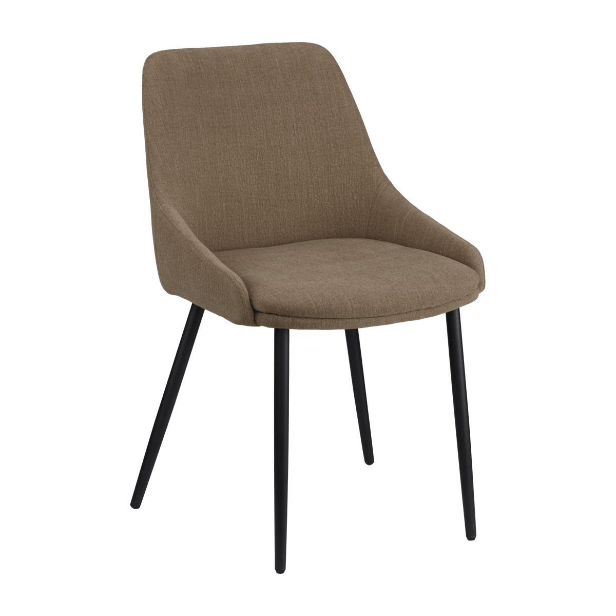 Chaise de salle à manger en tissu et métal