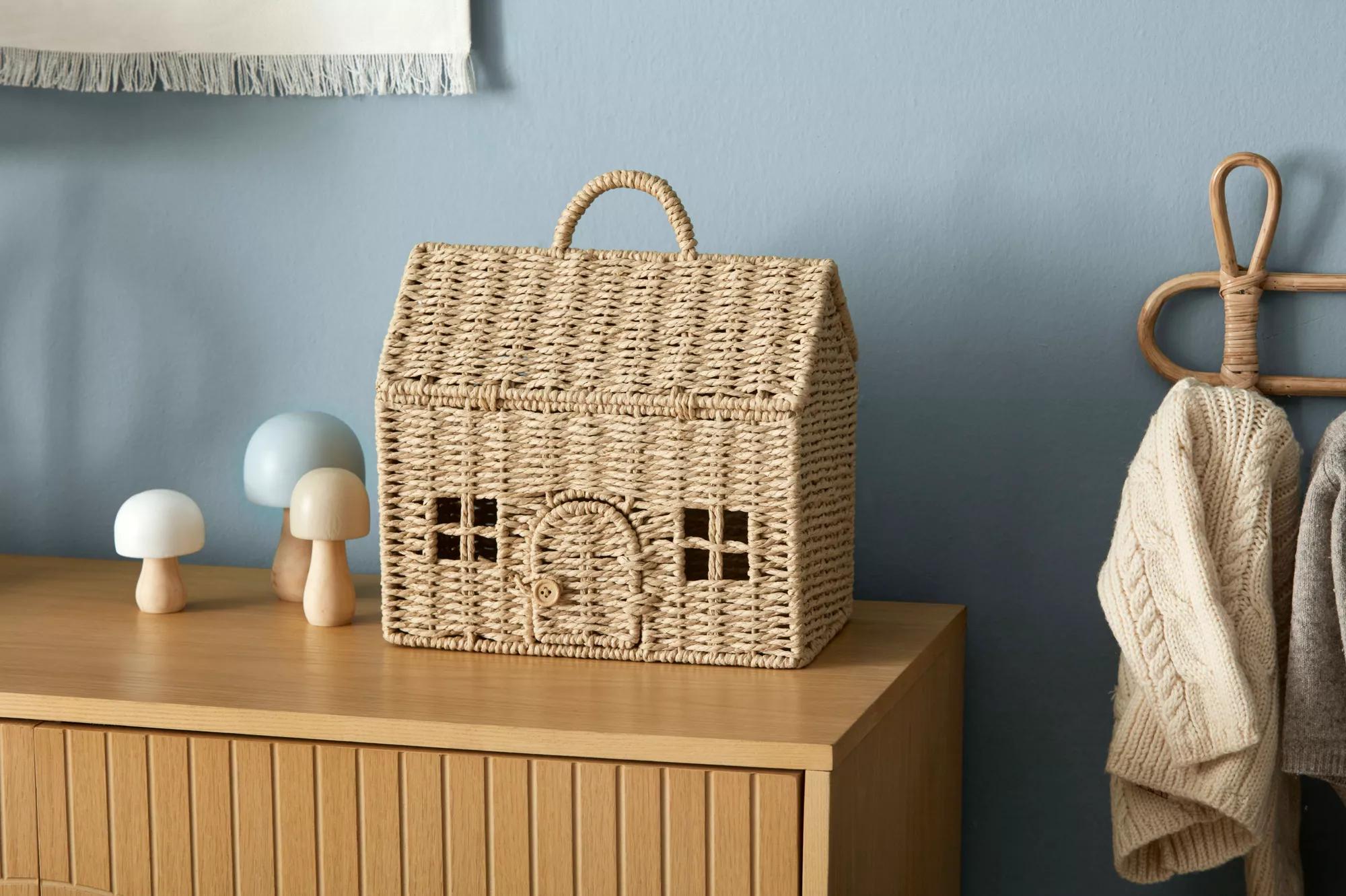 PANIER - Moelle de Rotin et Cuir