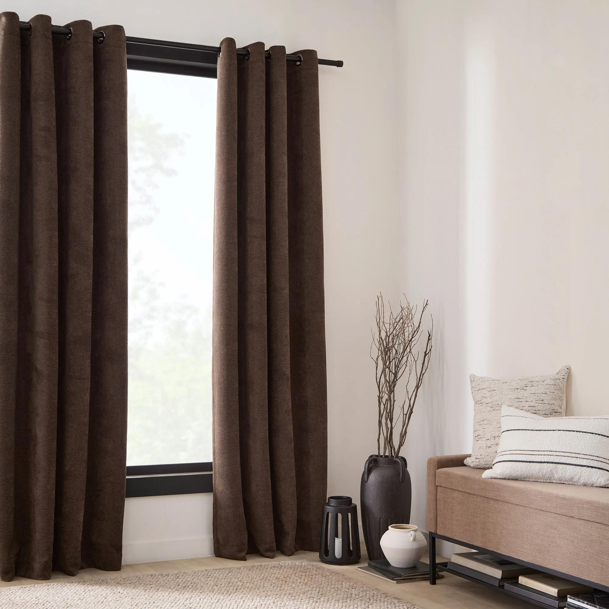 Dark Brown Oakley Panel Curtain