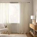 Ivory Rod Pocket Sheer Curtain