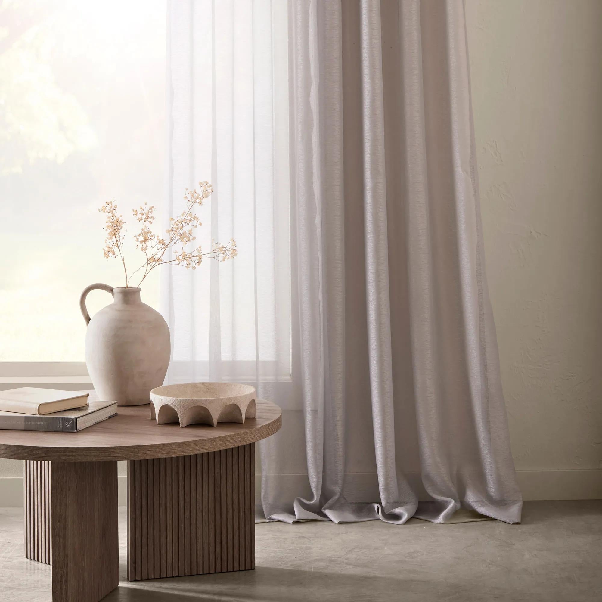 Grey Kacha Sheer Curtain