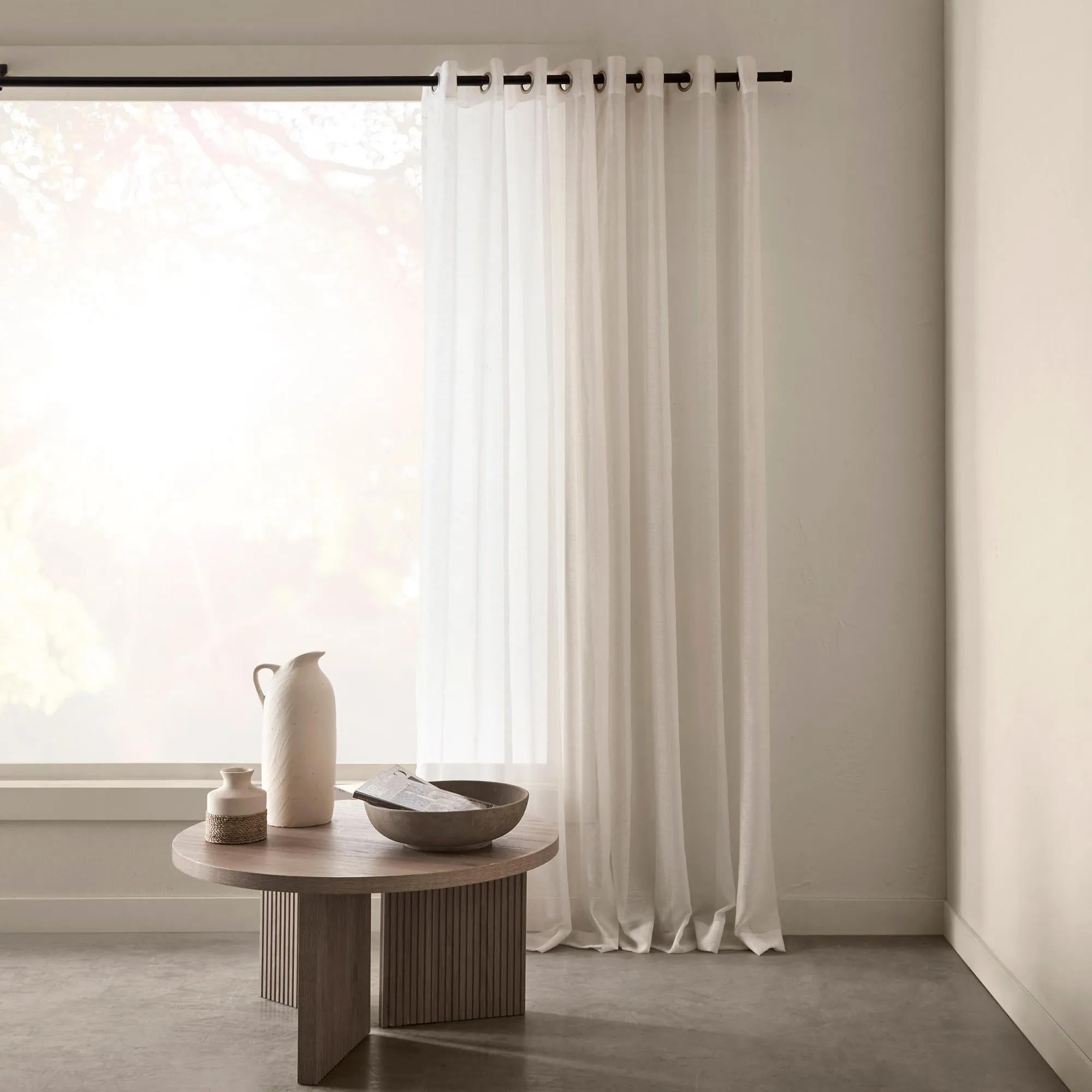 White Kacha Sheer Curtain