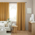 Ochre Taha Rod Pocket Back Tab Blackout Curtain