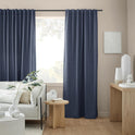 Indigo Taha Rod Pocket Back Tab Blackout Curtain