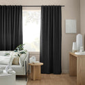 Black Taha Rod Pocket Back Tab Blackout Curtain