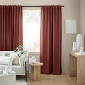 Brick Taha Rod Pocket Back Tab Blackout Curtain