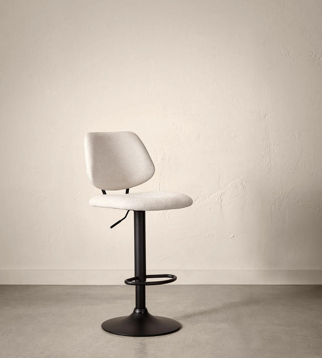 Tabouret de comptoir ajustable en tissu et métal