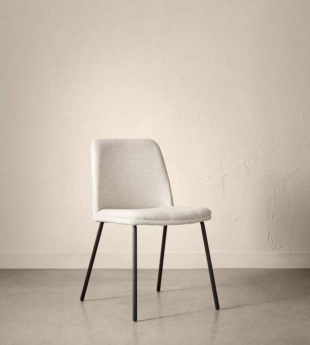 Chaise de salle à manger en tissu et en métal Avoine