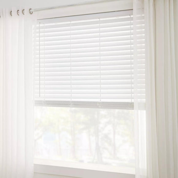 Cordless Faux Wood Blinds - Easy Lift & Tilt