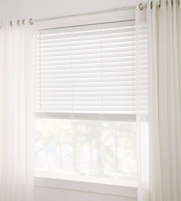 Cordless Faux Wood Blinds - Easy Lift & Tilt