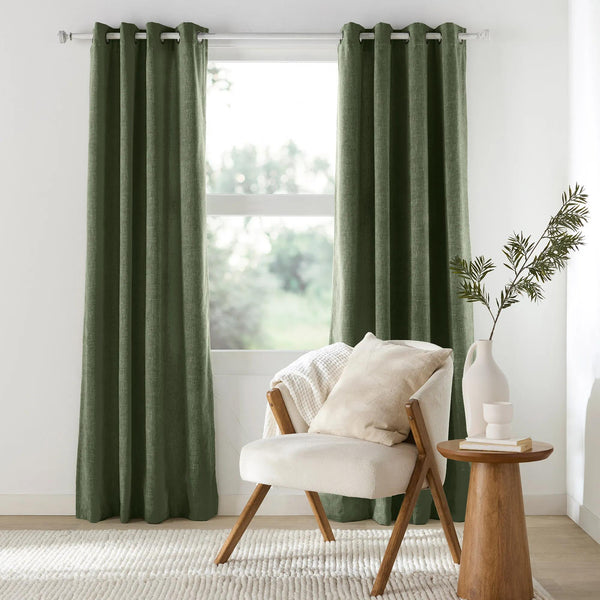 Bagaille CURTAIN ★ GREEN Sunbrella® Canvas Forest Green Outdoor Curtain | CURFGGRS-OC