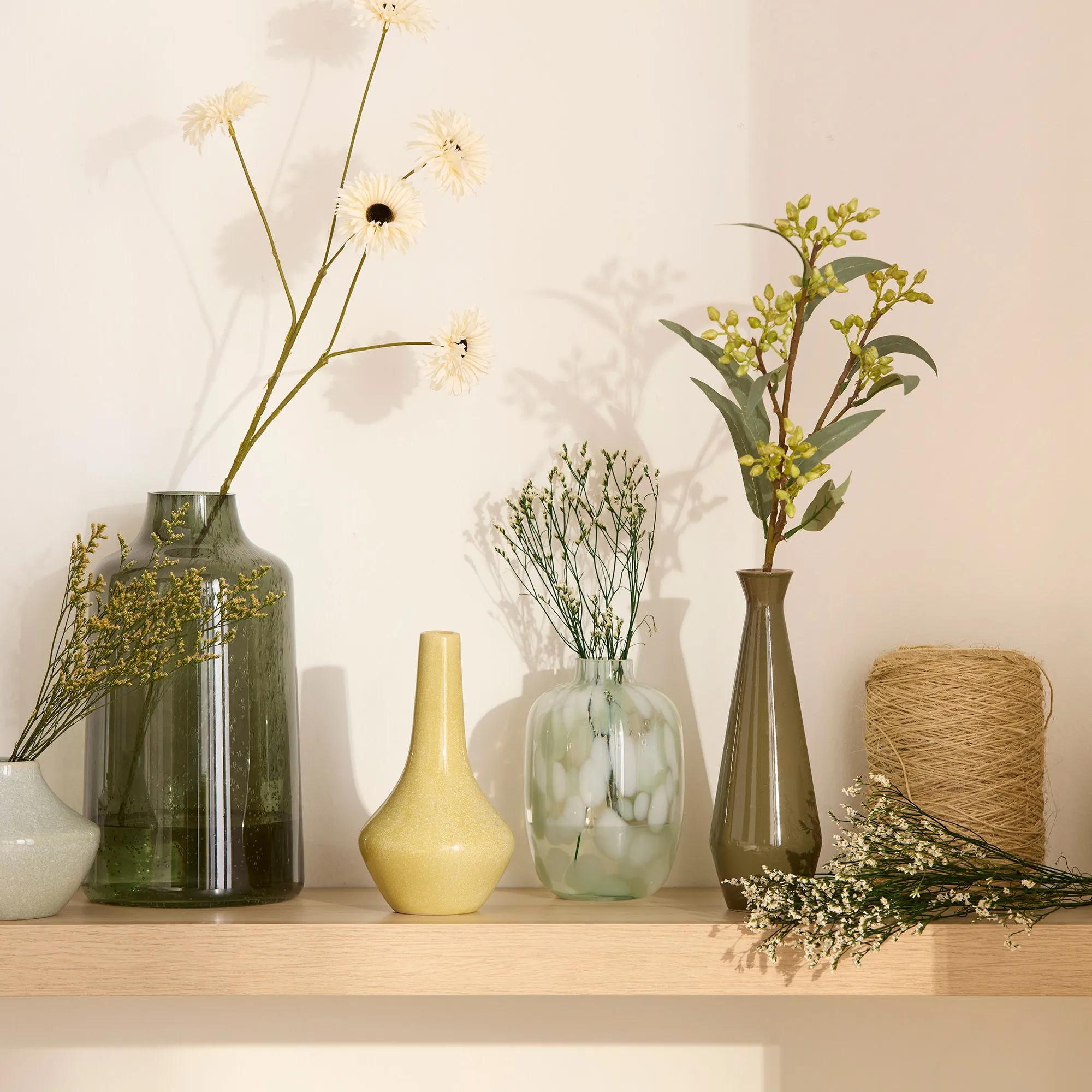 Uqezagpa - Bouquet De Marguerites Artificielles En Soie Pour Décoration Intérieure - 28 Fleurs, Hauteur 33 Cm, Sans Entretien