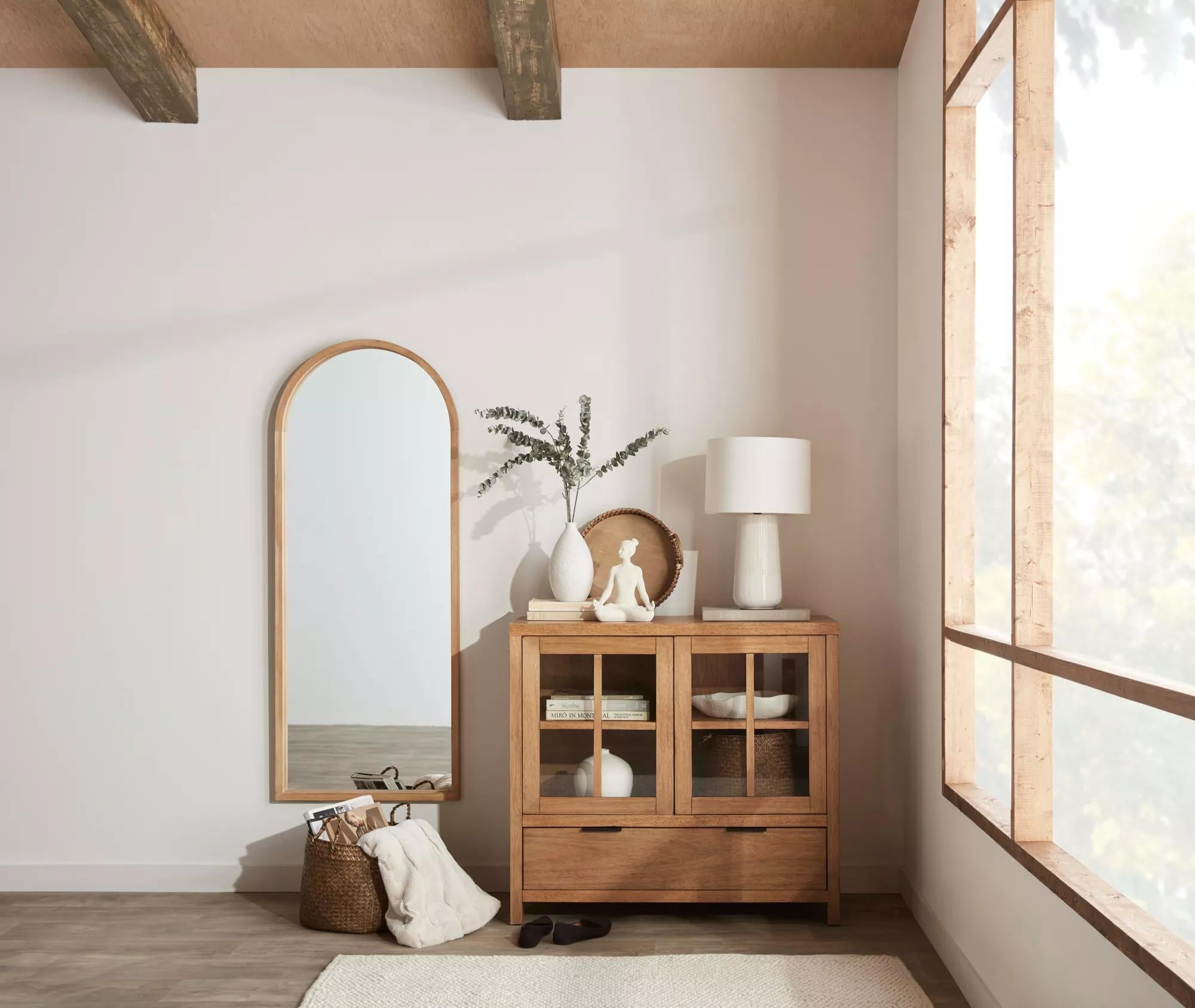 Full-Size Mirror with Wooden Arched Frame – Bouclair
