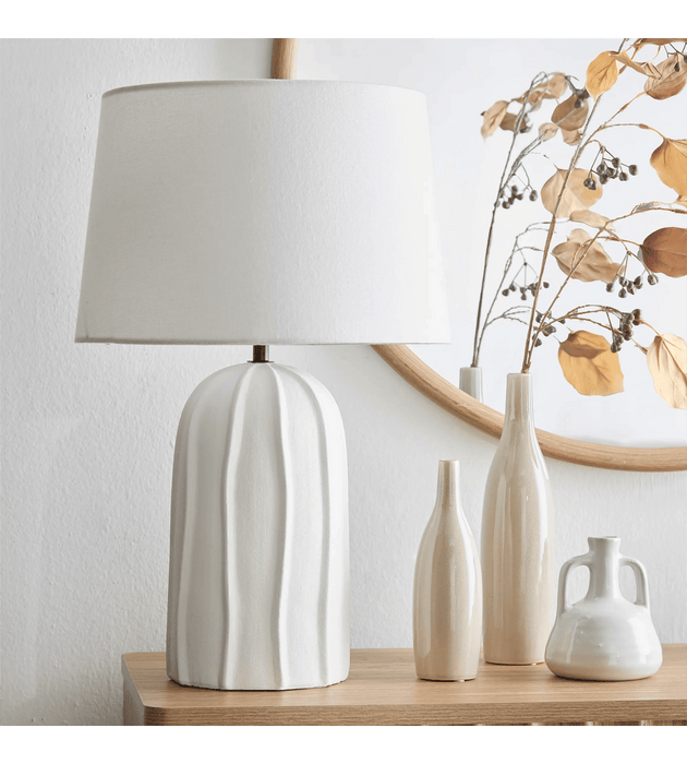 Lampe de table en céramique texturée