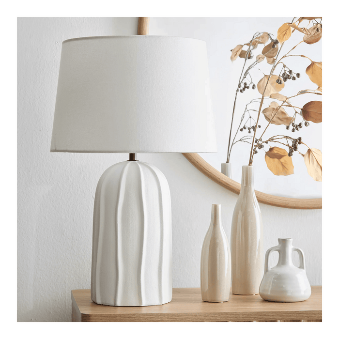 Lampe de table en céramique texturée