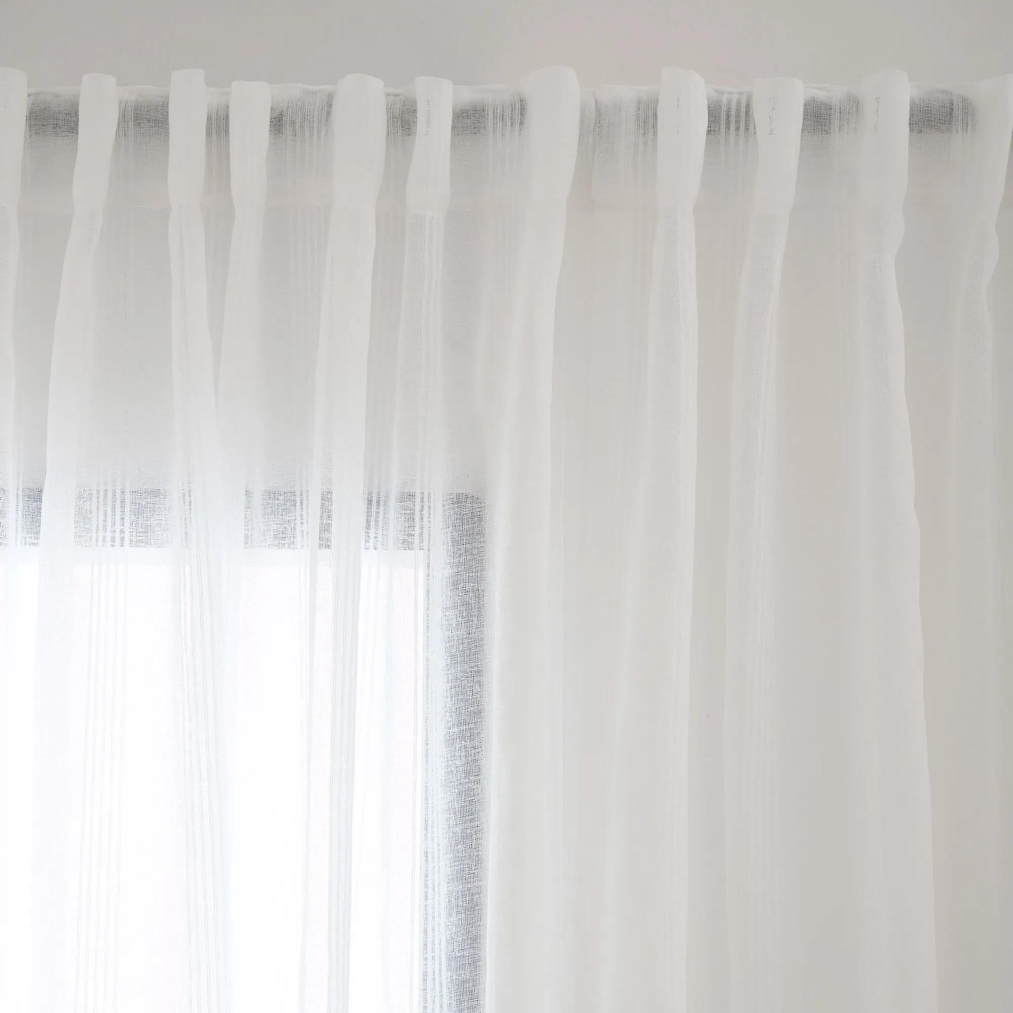 Atila White Rod Pocket Back Tab Sheer Curtain – Bouclair