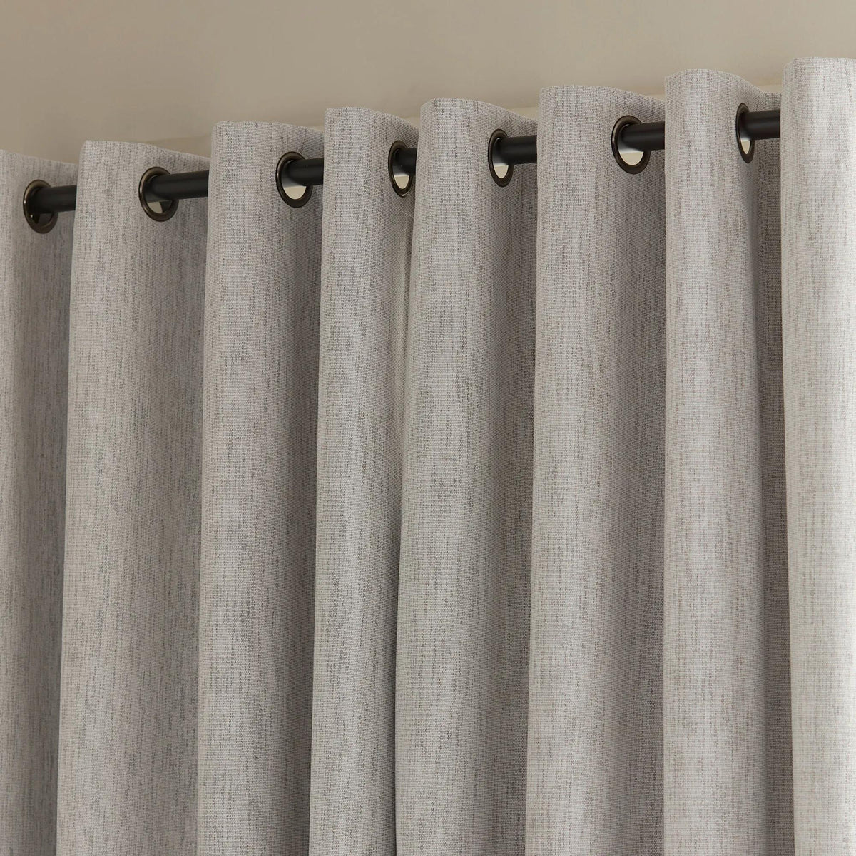 Grey Eclipse Blackout Grommet Curtains