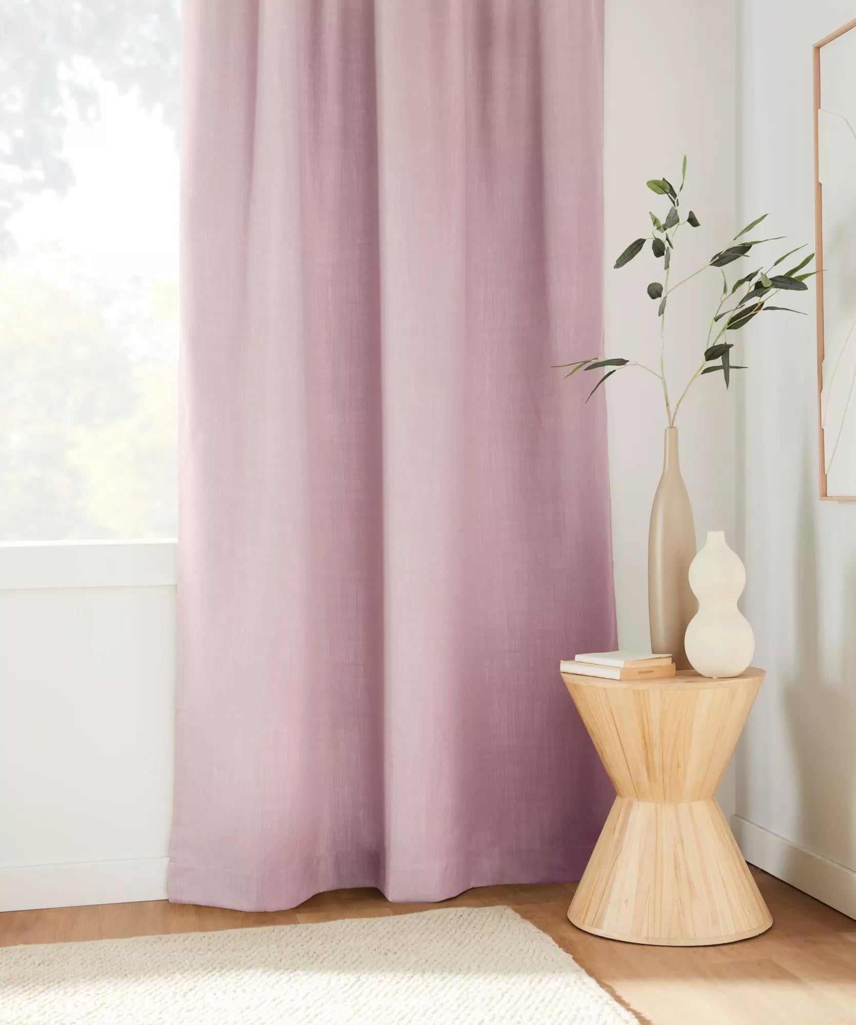 Pink Taha Rod Pocket Back Tab Blackout Curtain – Bouclair