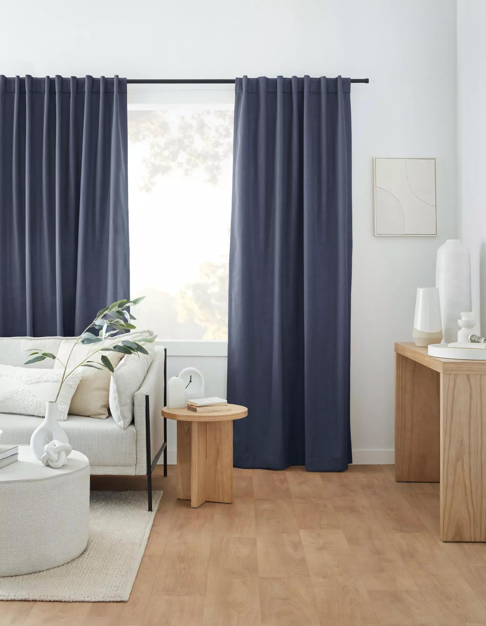 Indigo Taha Rod Pocket Back Tab Blackout Curtain
