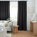 Black Taha Rod Pocket Back Tab Blackout Curtain