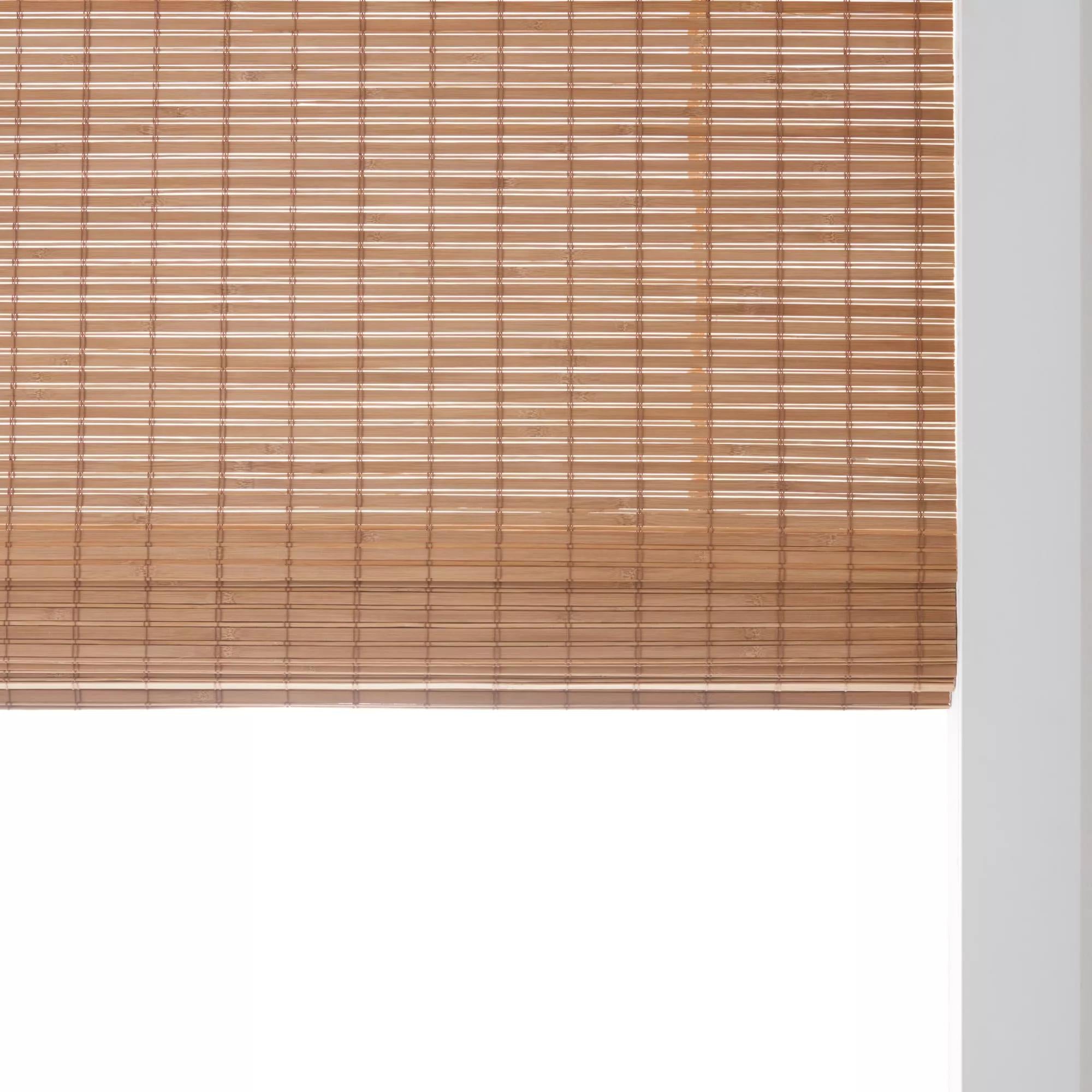 Radiance 34-in x 64-in Cocoa Light Filtering Cordless Bamboo Roman Radiance 34-in x 64-in Cocoa Light Filtering Cordless Bamboo Roman