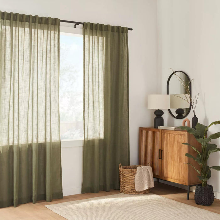 Taza Back-Tab/Rod-Pocket Curtain