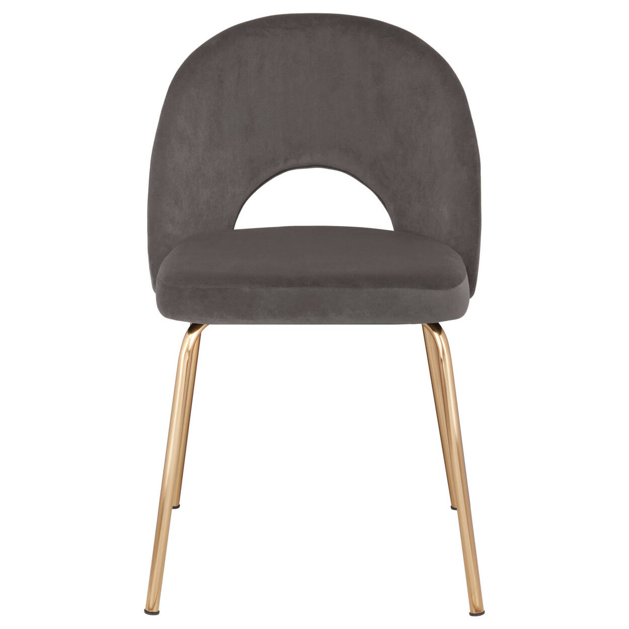 velvet and metal dining chair